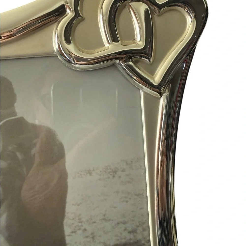 Vintage Lenox Gallery wedding Photo Frame Silver Hearts 8 X 10